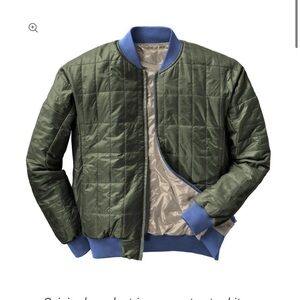 Cotopaxi Kusa Reversible Bomber Jacket Womens Packable Blue Green Sz M